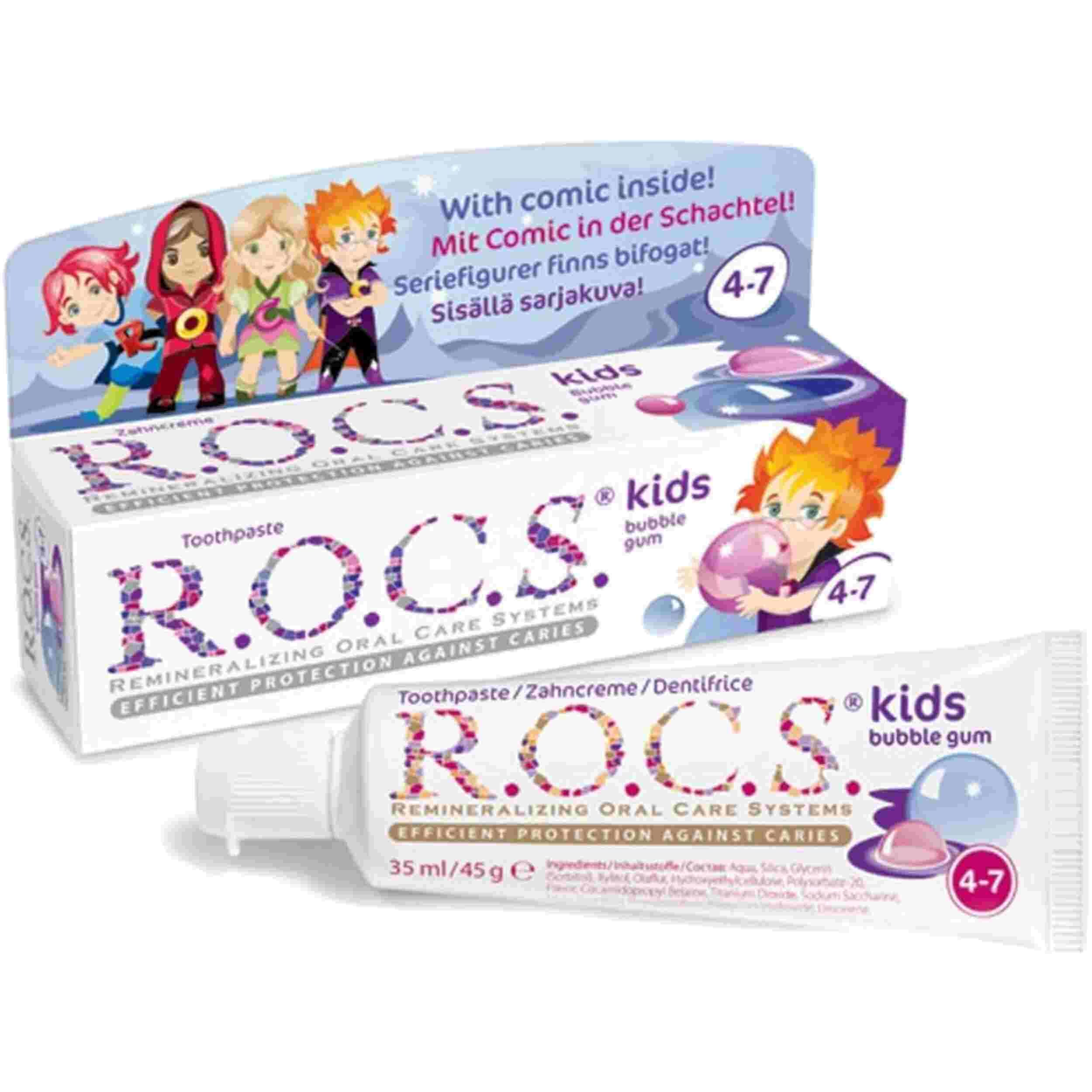 ROCS kids Bubble Gum Zahncreme 45 g - Shop Apotheke