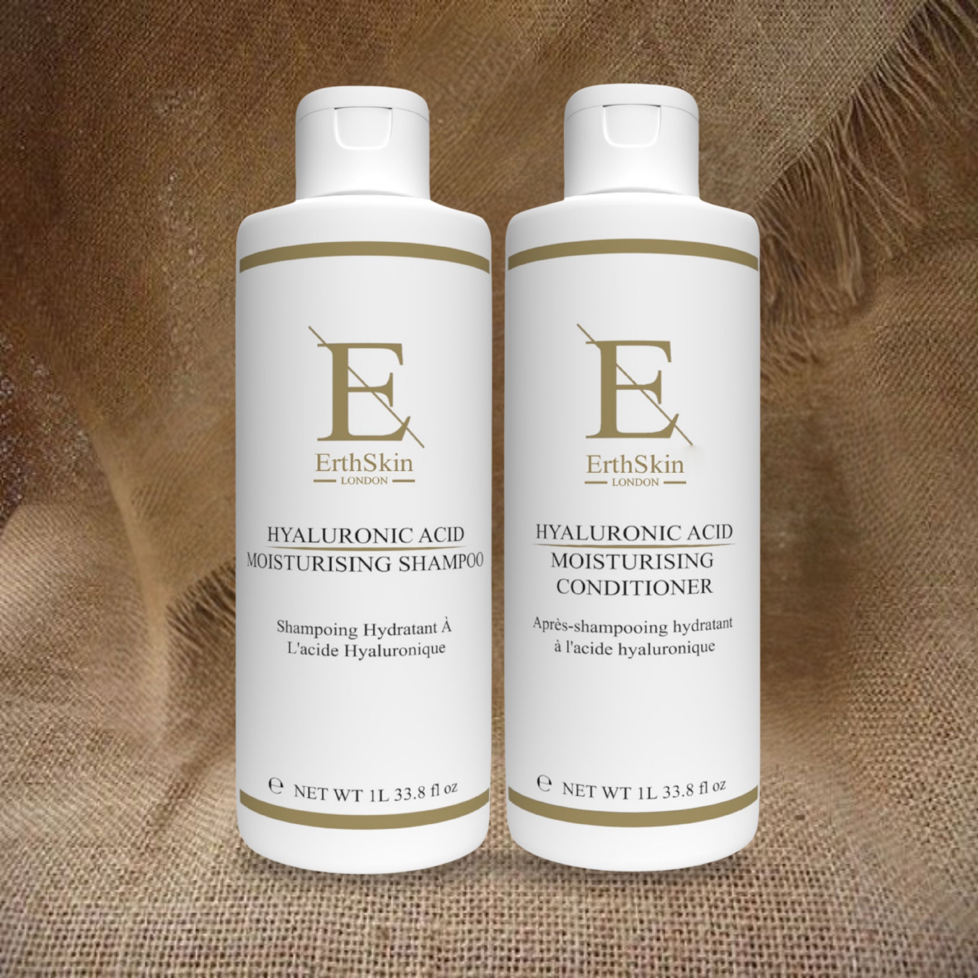 ErthSkin London Feuchtigkeitsspendendes Shampoo + Spülung mit Hyaluronsäure