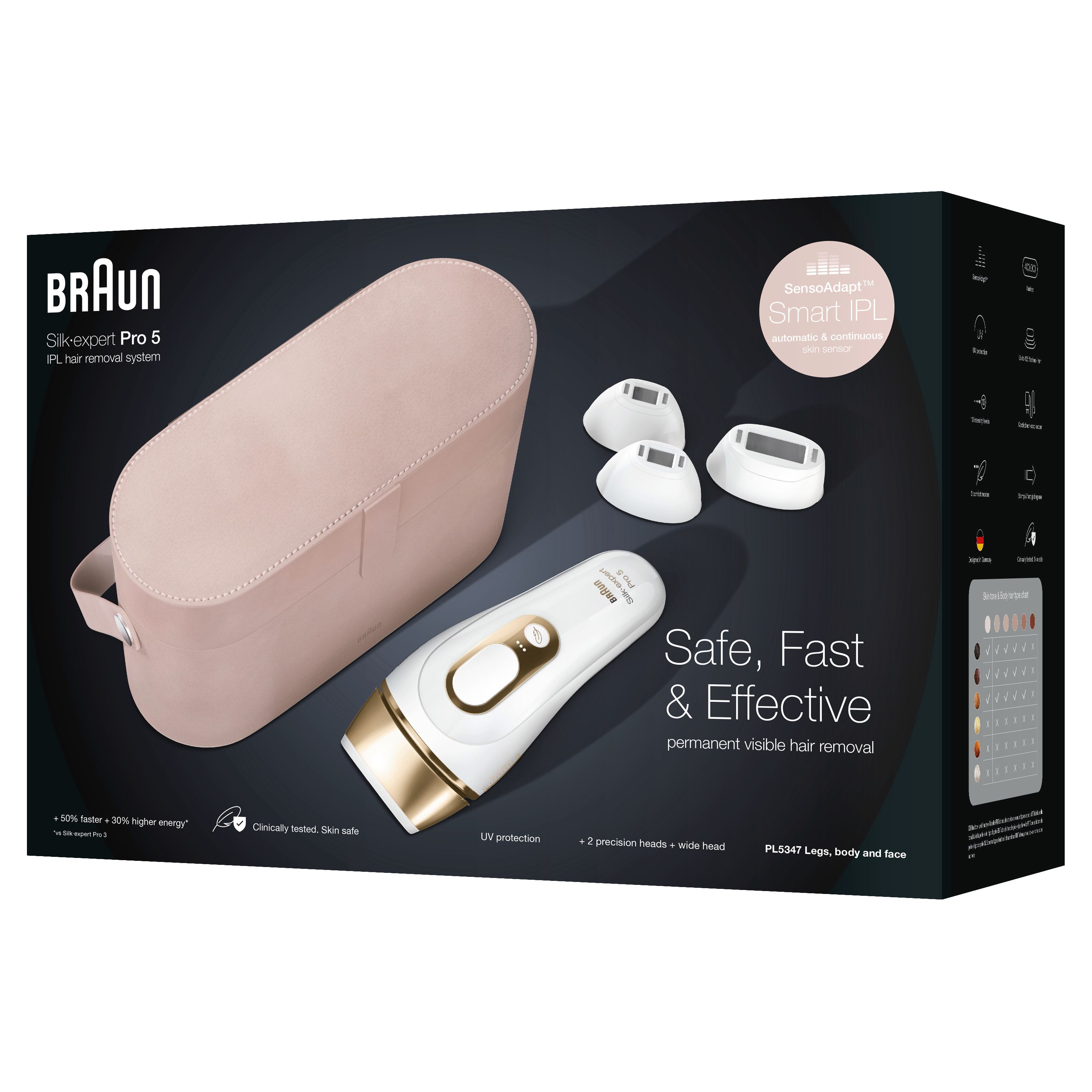 Braun - IPL System "Silk-expert Pro  IPL PL5347" in Weiß und Gold