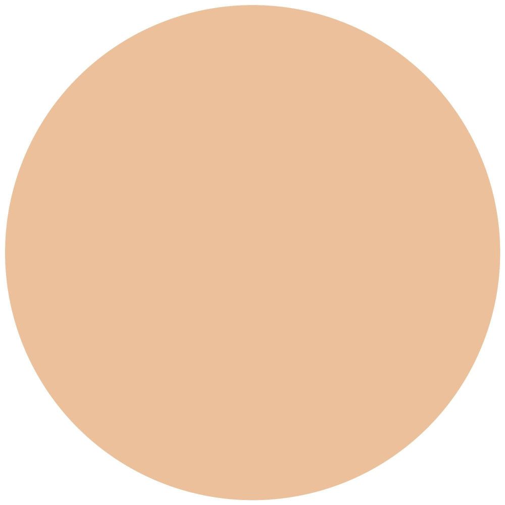 Runder, beigefarbener Puder. Einfarbige, runde Form. Keine weiteren Details sichtbar.