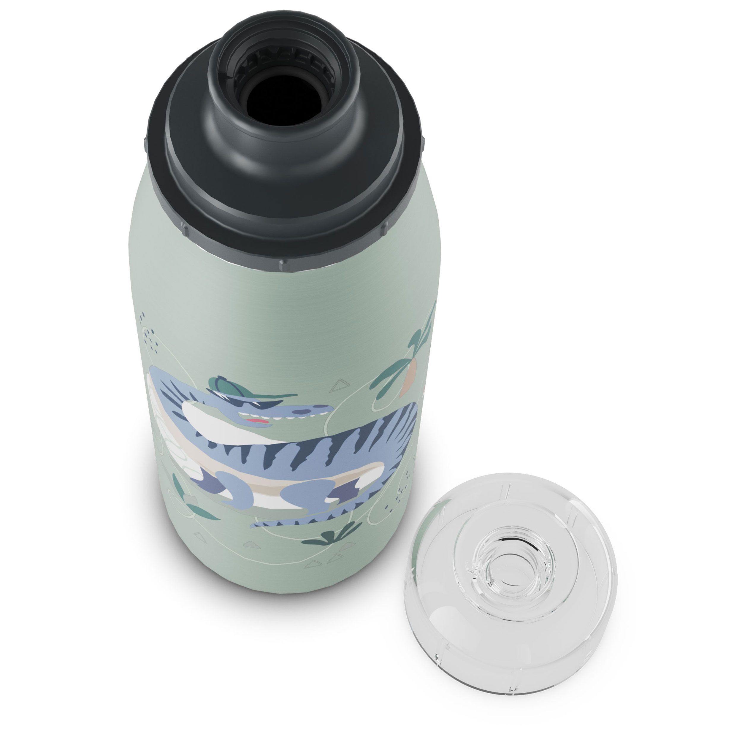 ALFI Isolierflasche, von oben, ohne Deckel, Innenraum aus Edelstahl sichtbar.