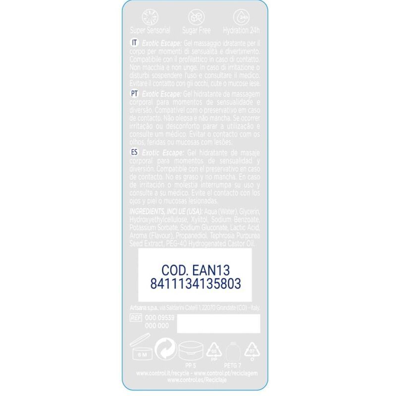 Produktverpackung mit Text. Enthält Informationen zu Inhaltsstoffen, Gebrauchsanweisung und EAN-Code.