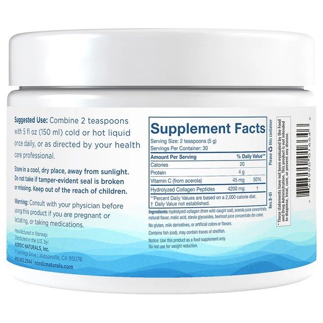 Nordic Naturals Nordic Beauty Marine Collagen - Erdbeergeschmack