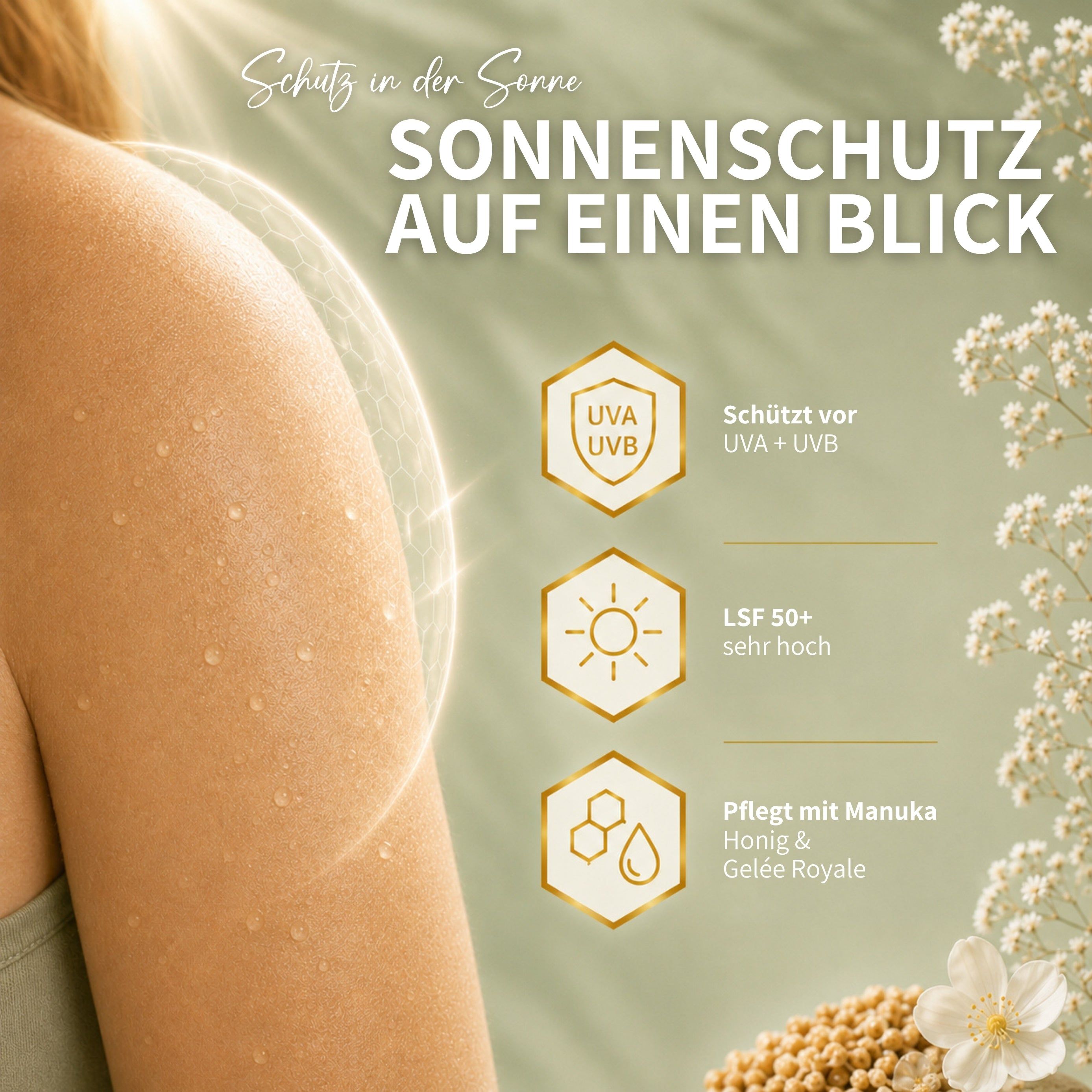 Vorteilsset: 6x HIVE PROTECT LSF 50+ - Sonnenspray mit Manuka Honig und Gelée Royale