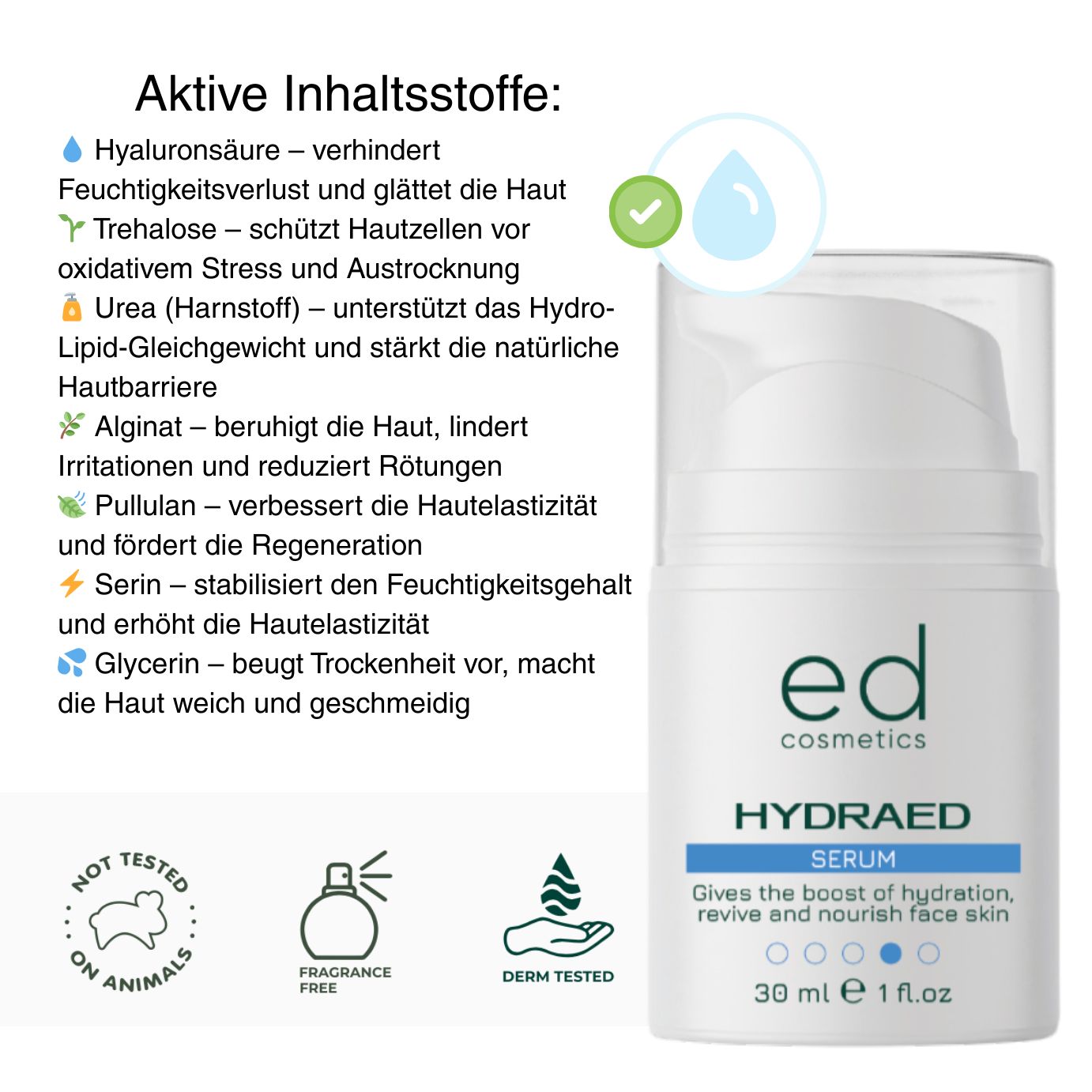 ED COSMETICS HydroED - EFFECT für trockene & sehr trockene Haut – ANTI-AGING & Schutz