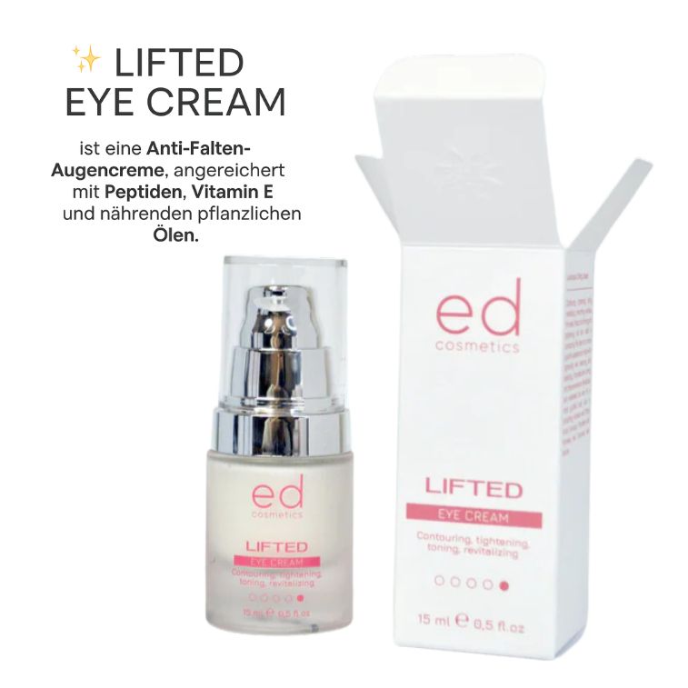 ED COSMETICS Straffende Augenpflege – ANTI-AGING, Feuchtigkeit & Aufhellung