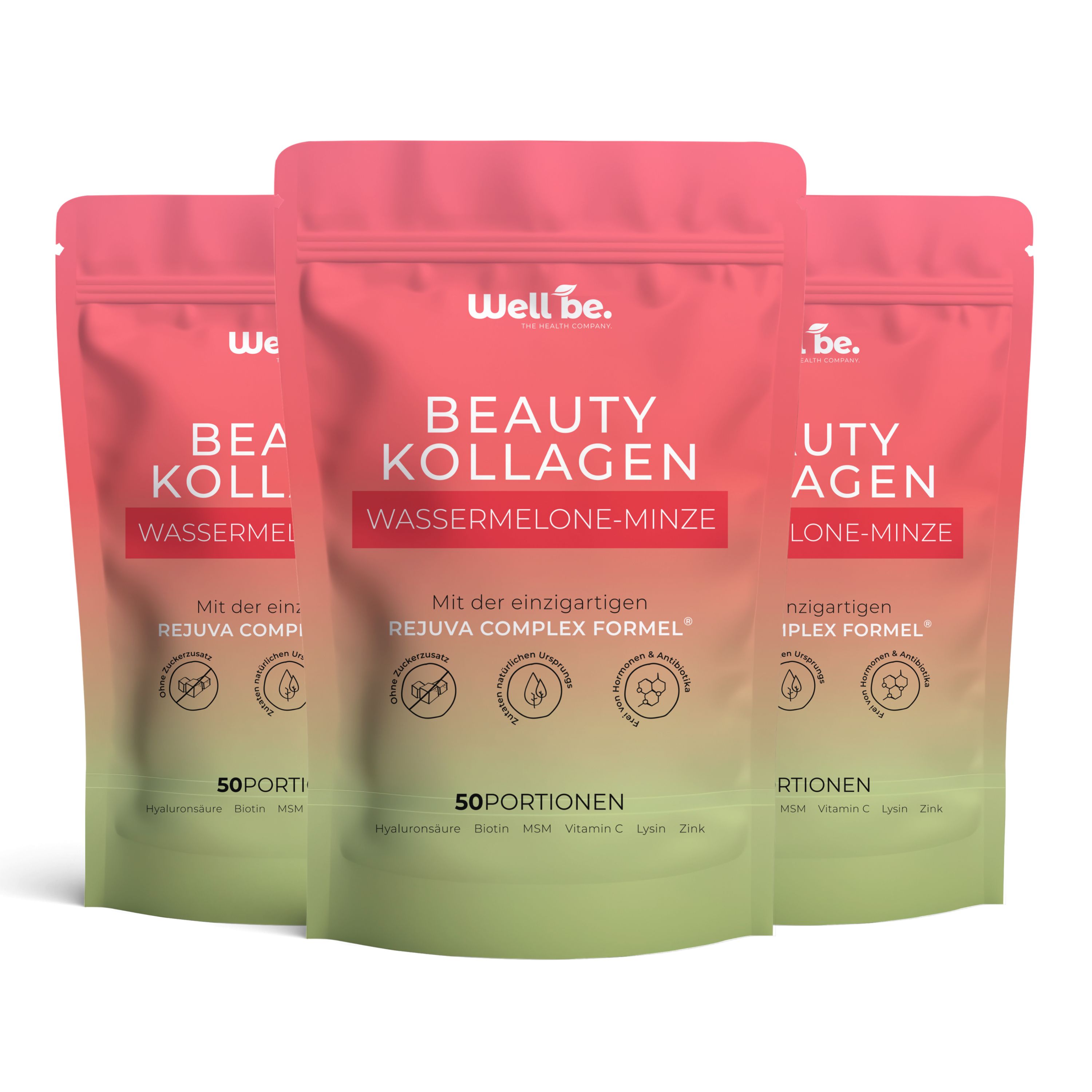 wellbe Beauty Kollagen Wassermelone-Minze mit Rejuva Complex® Formel