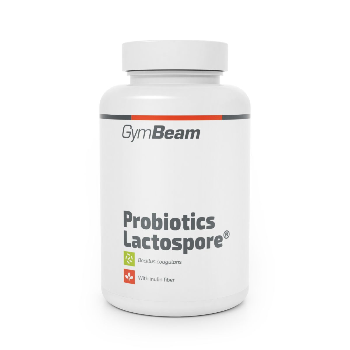 GymBeam Probiotika Lactospore Kapseln mit Bacillus coagulans und Inulinfaser.