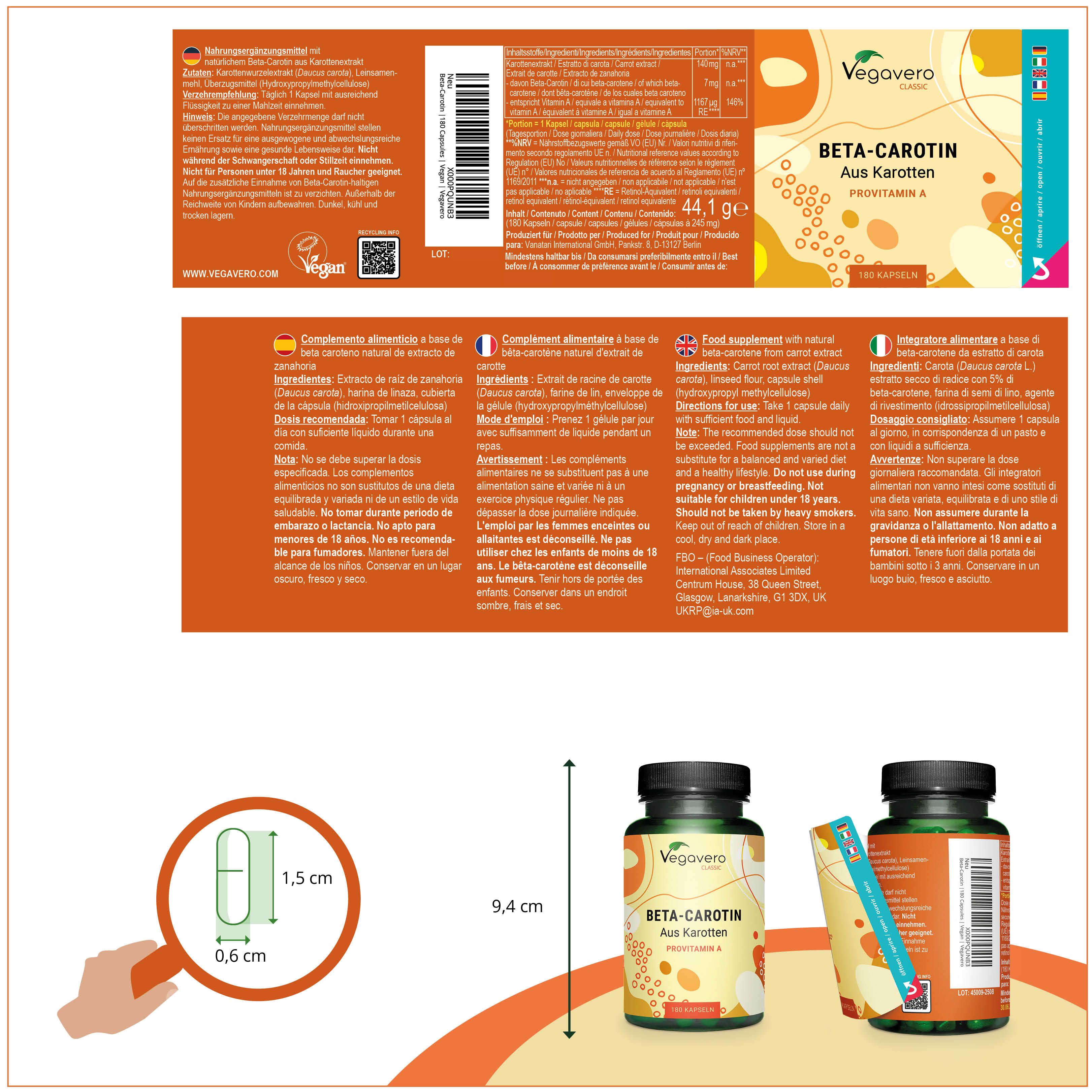 VEGAVERO Beta Carotin