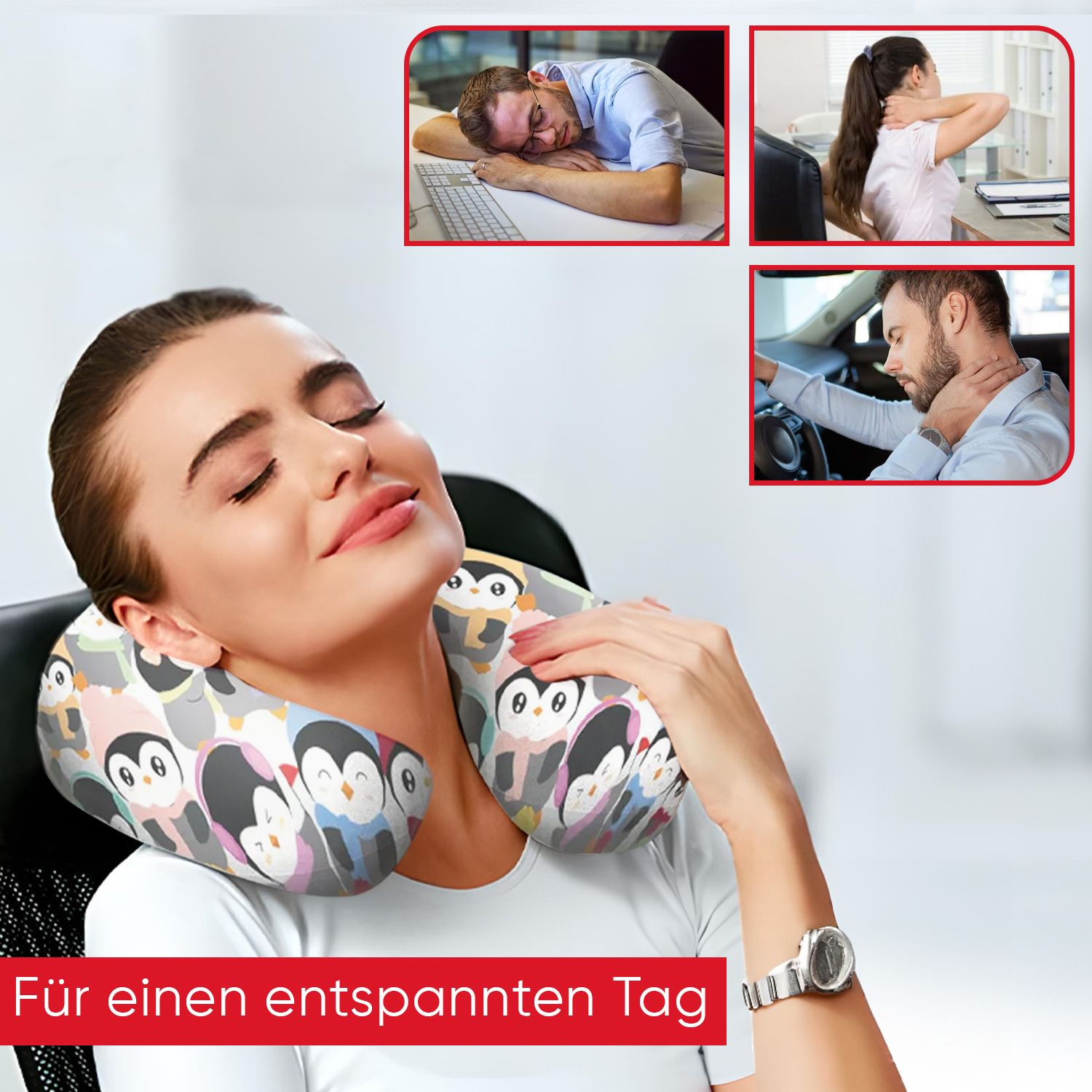 EVE Textile Nacken- und Reisekissen Pinguin