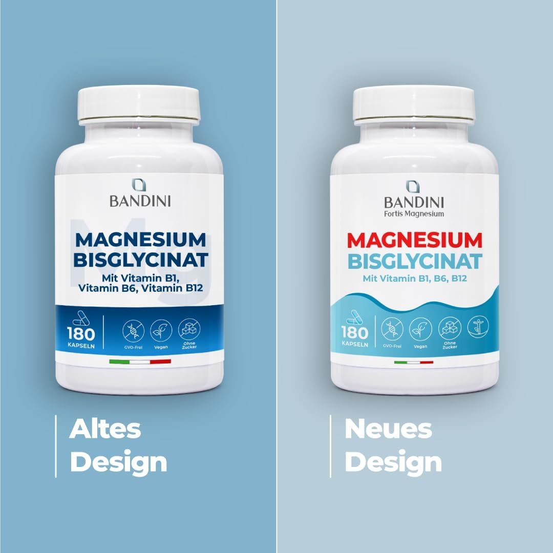 Bandini Magnesiumglycinat + Vitamin B1, B6, B12 Kapseln