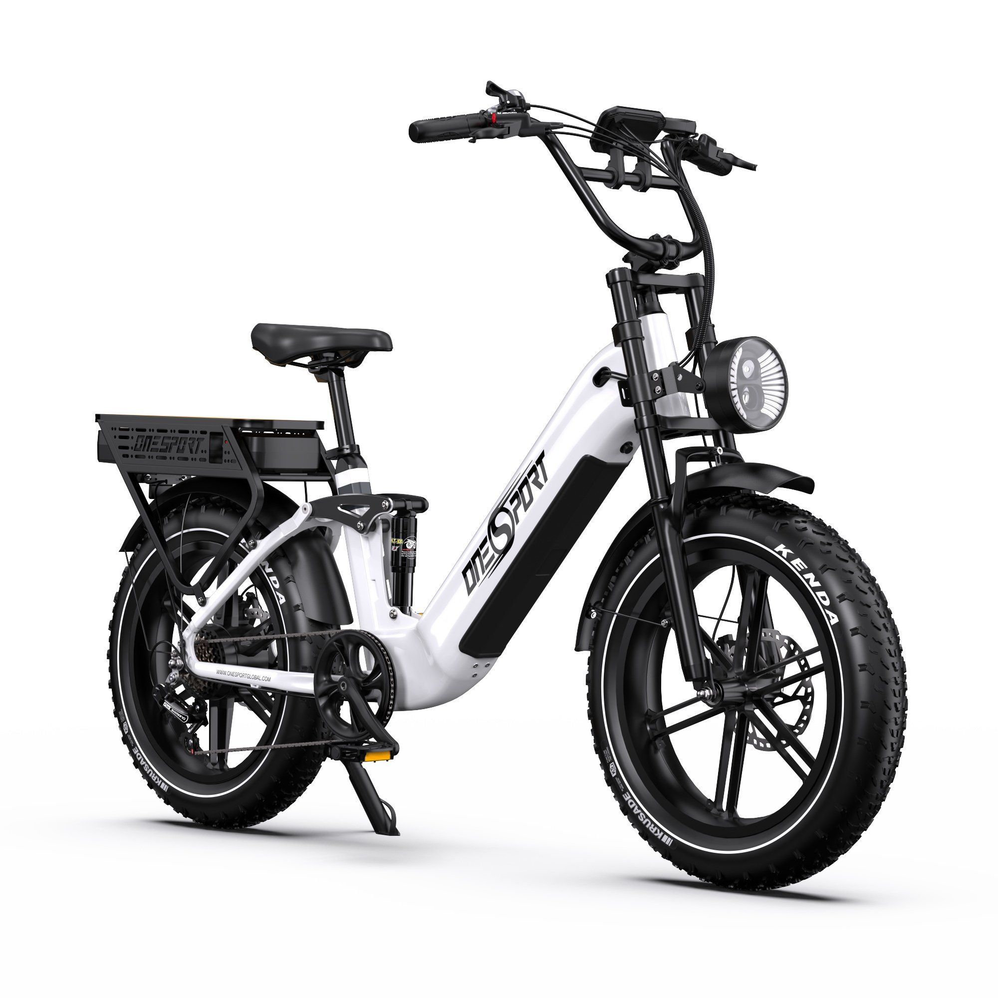 ONESPORT OT08 PRO Vollgefedertes E-Bike mit 48V 18Ah*2 Dual-Akku