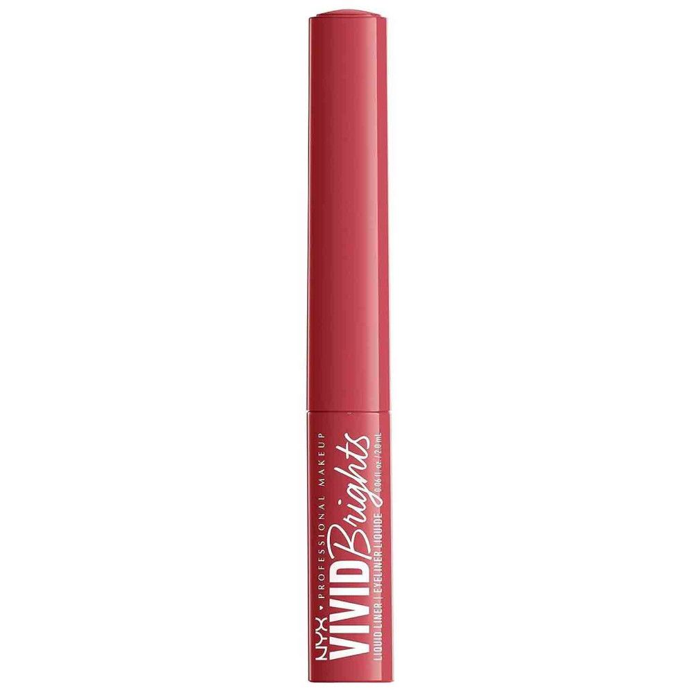 Geschlossener, roter flüssiger Eyeliner in Stiftform mit dem Aufdruck 'VIVID BRIGHTS'.