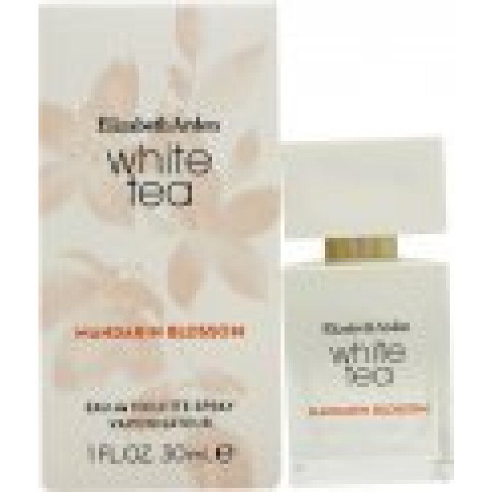 Flakon und Verpackung. Aufschrift: Elizabeth Arden White Tea Mandarin Blossom. 1 FL.OZ. 30ml e.