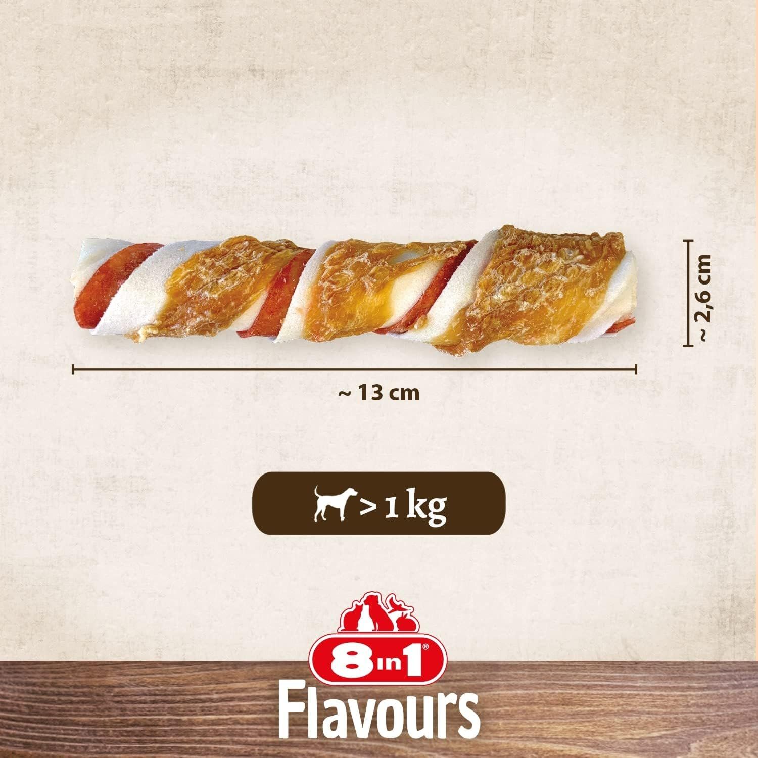 8in1 Triple Flavour Rolls Kaustangen für Hunde