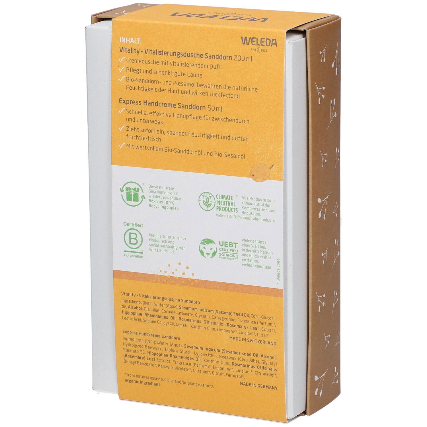 Weleda Geschenkset Bestseller Sanddorn