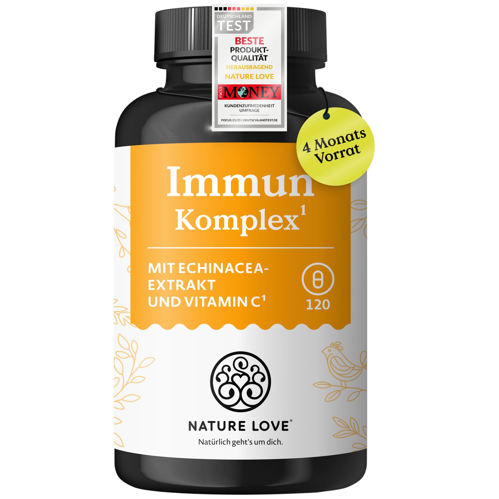 Flasche "Immun Komplex", "4 Monate Vorrat", "Nature Love".