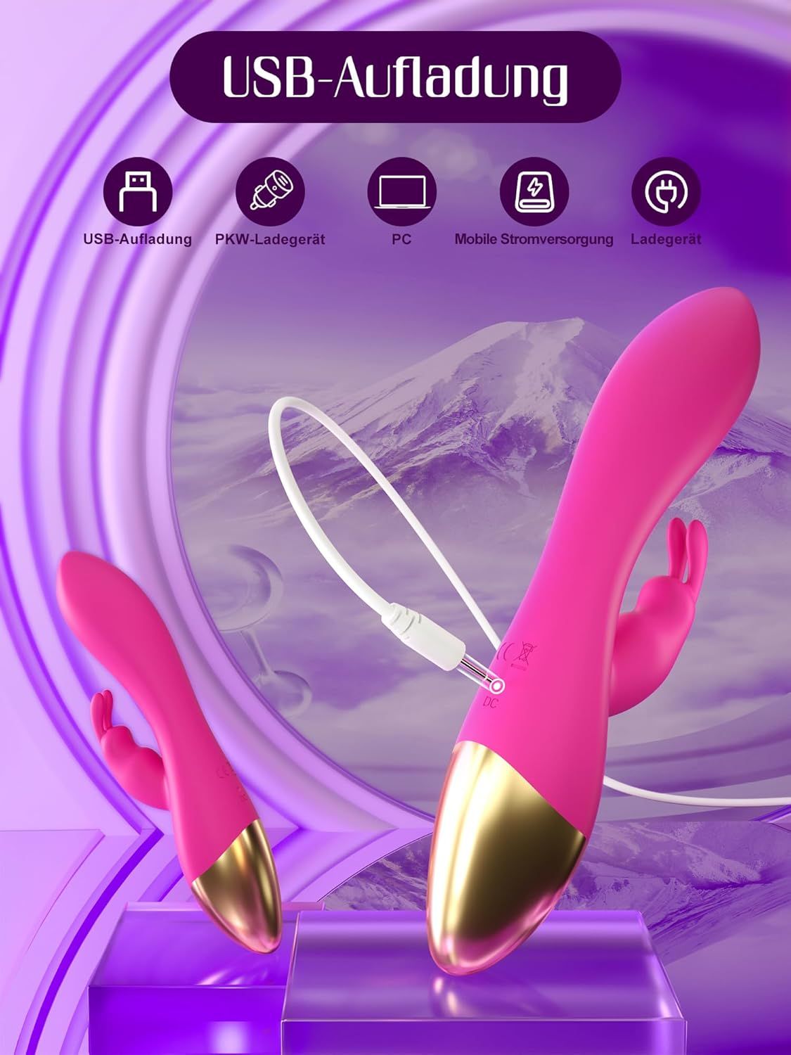HIVEFUN Diloschwanz G Punkt Vibrator rosarot