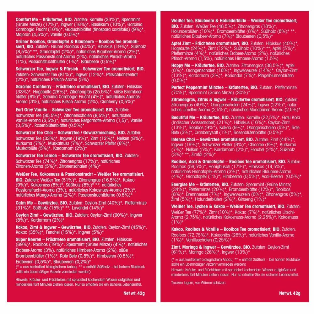 English Tea Shop Adventskalender "Elfen-Dorf" - Rot - 24 einzeln verpackte BIO-Tees