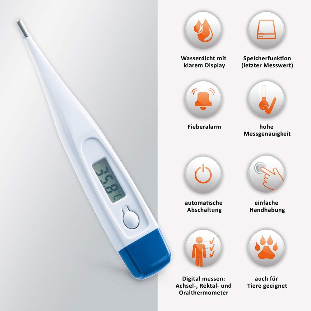 self-diagnostics digitales Fieberthermometer mit Fieberalarm