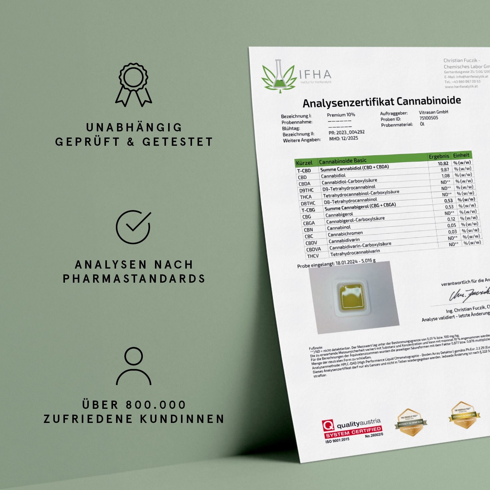 CBD VITAL Bio CBD 10% Naturextrakt Premium Hanföl 3er-Pack