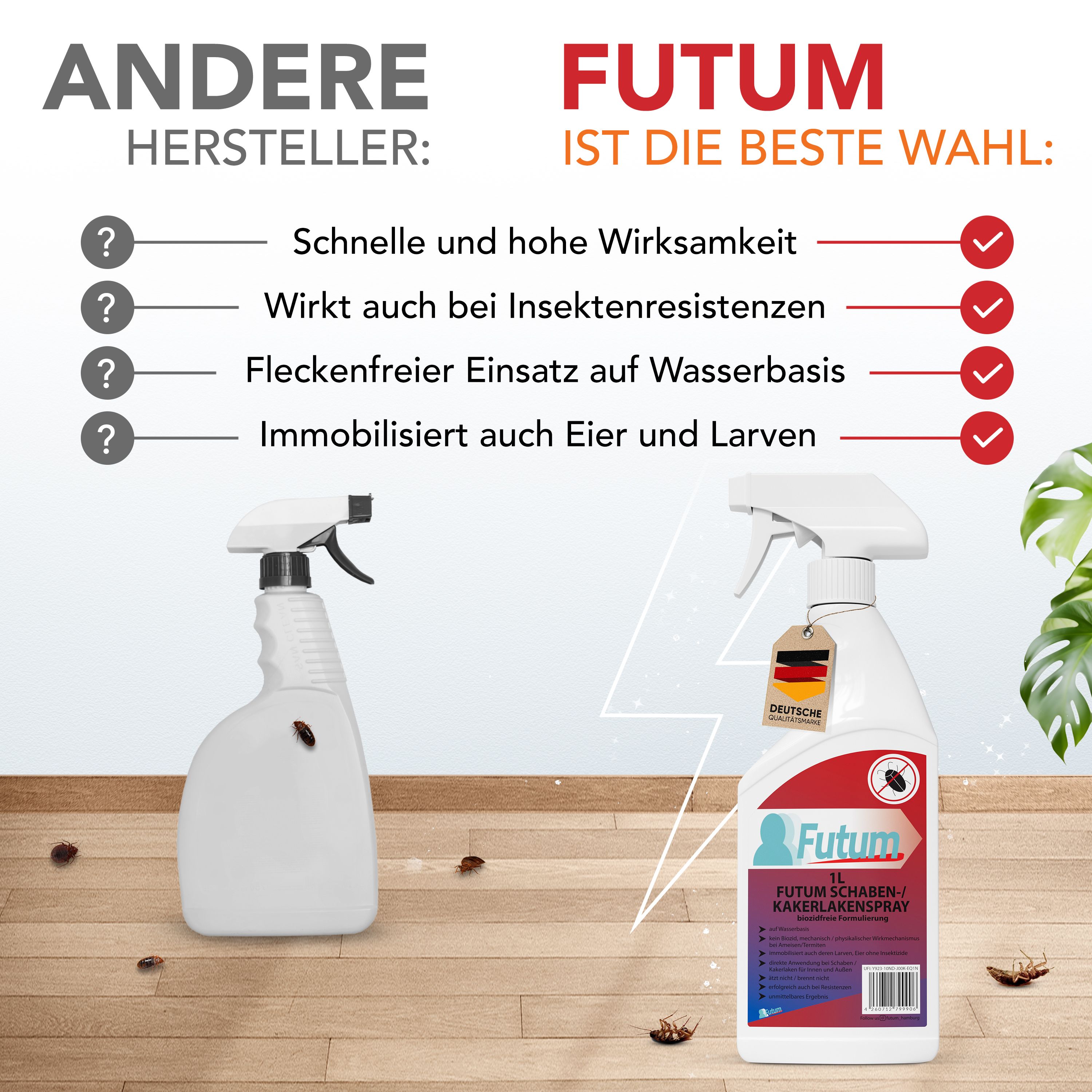 FUTUM 1L Schaben- / Kakerlakenspray