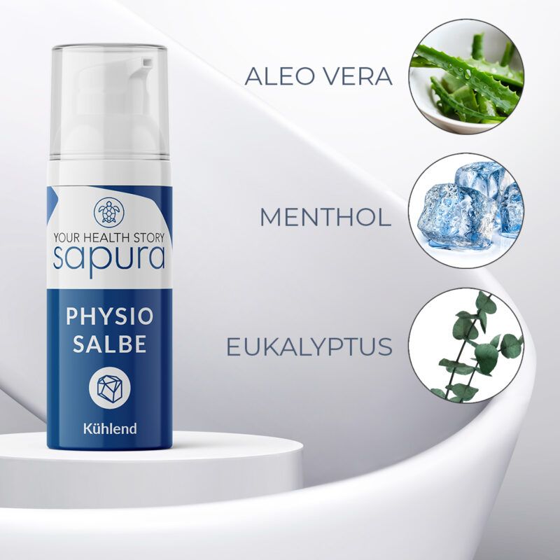 Physio Kühlsalbe | Kühlgel Sportsalbe mit Menthol & Aloe Vera | SAPURA®