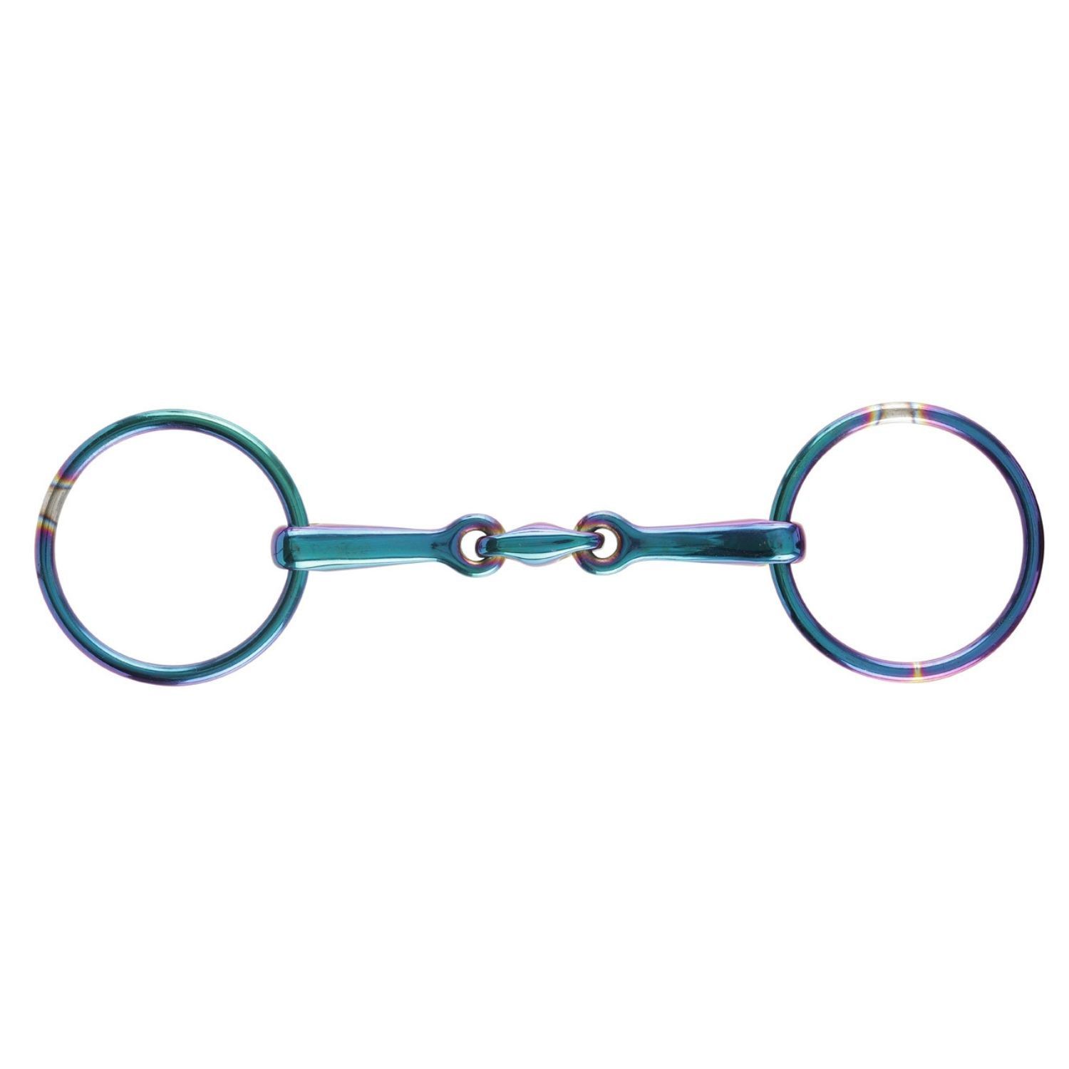 Wassertrense mit blauen Ringen und Mundstück.