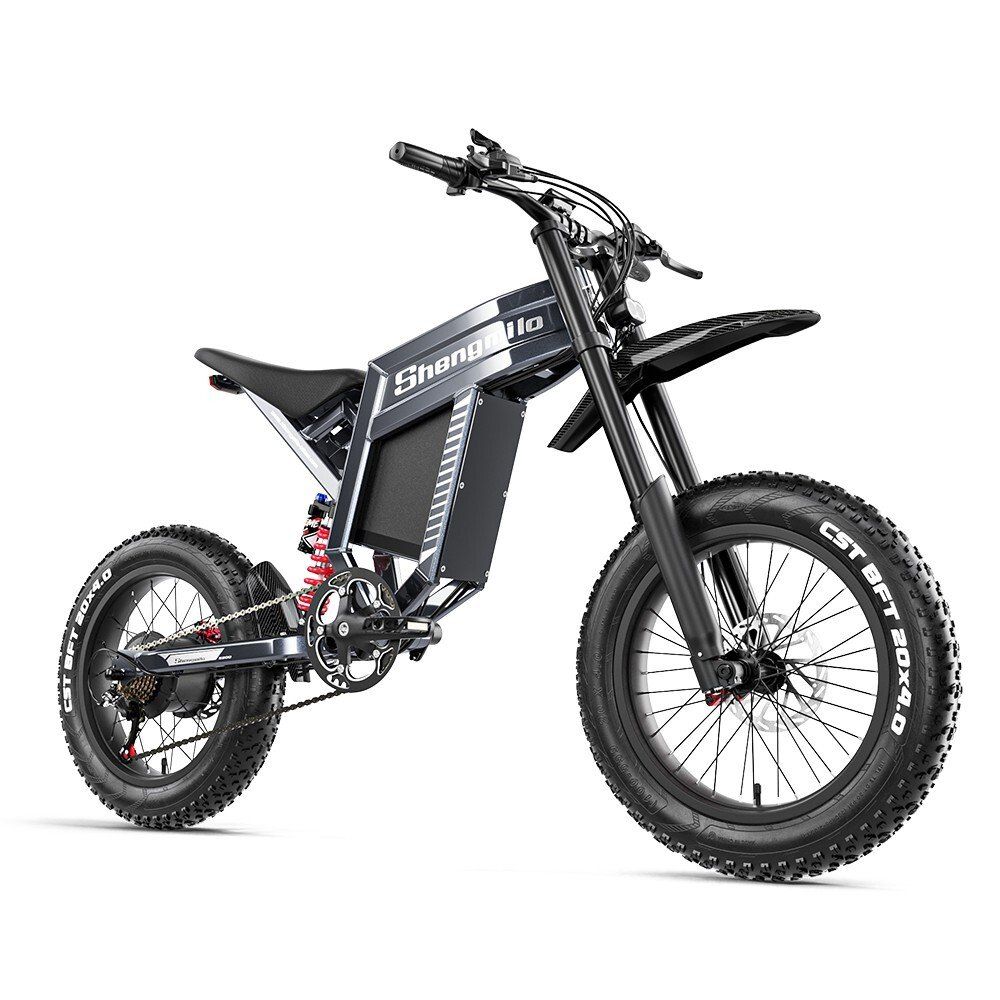 SHENGMILO S900 Bicicletta elettrica fuoristrada da 20" con batteria da 60V 30Ah