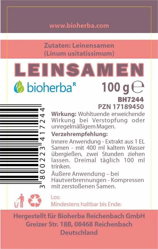 Bioherba Leinsamen Super Foods