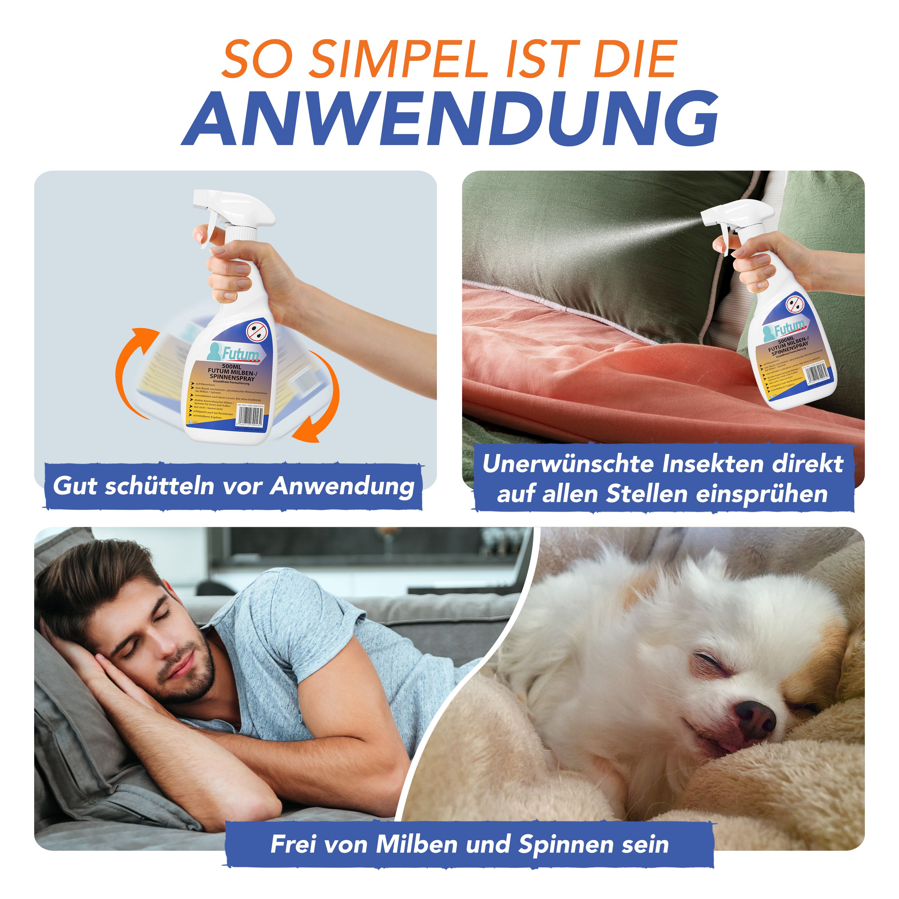 FUTUM 2L Milben- / Spinnenspray + 2L Sprüher