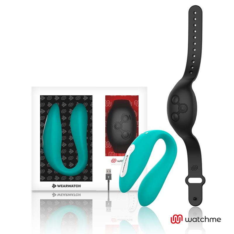 Wearwatch Dual-Technologie Watchme Vibrator-Set mit Ladekabel und Armband.