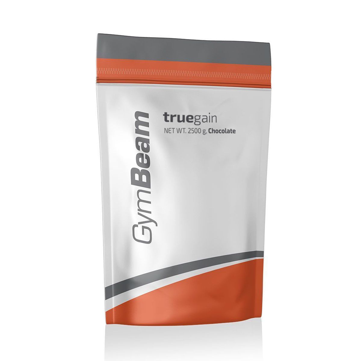 GymBeam True Gain Gainer mit Kreatinmonohydrat Pulver, Schokoladengeschmack, 2500g Beutel.