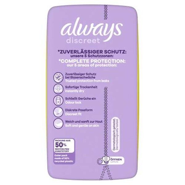 Always Discreet Inkontinenz-Slipeinlagen Normal