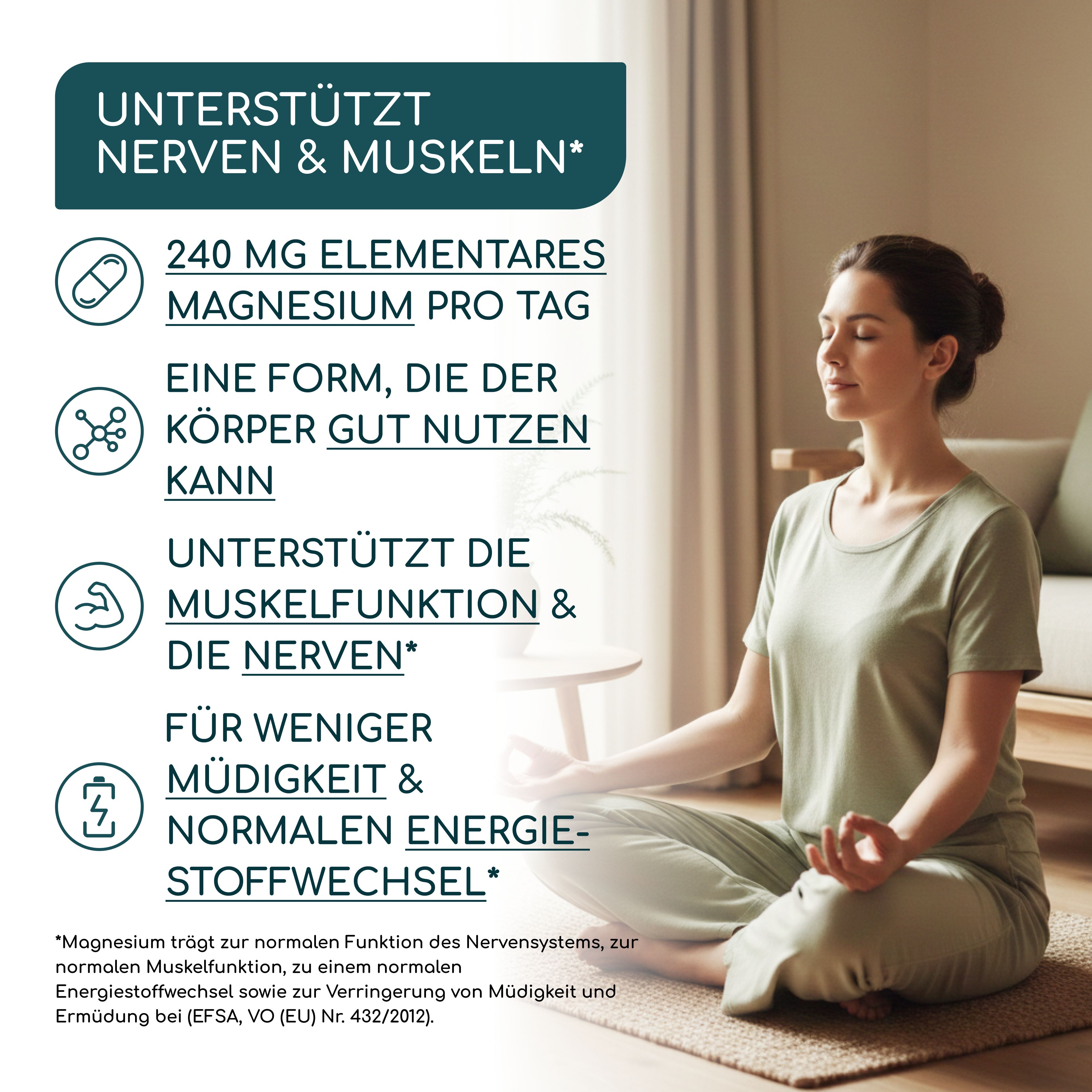 RAIBU Magnesium Taurat 2750 mg pro Tag - Für Muskeln & Nerven