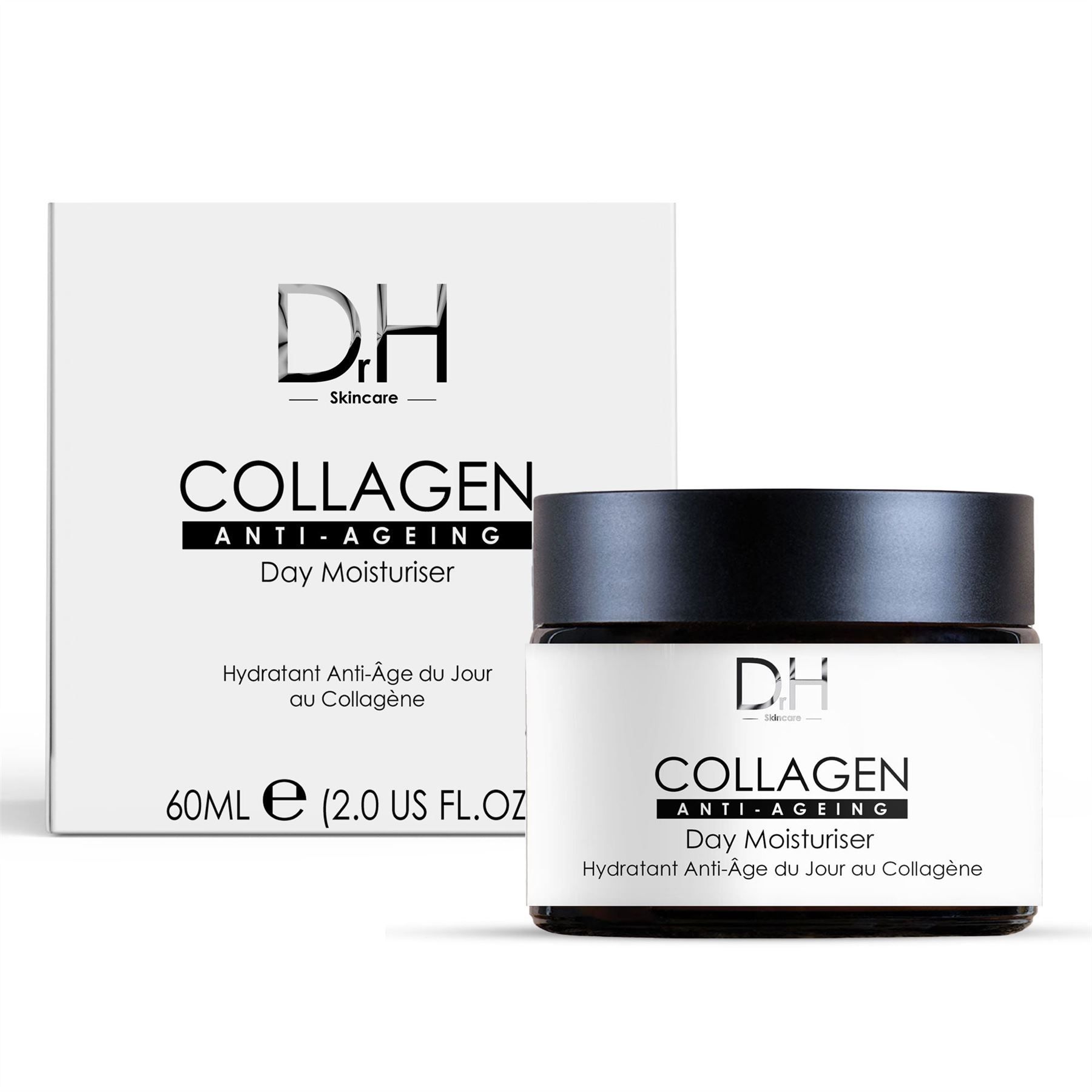 Dr H Collagen Anti-Age Tagescreme mit Verpackung.