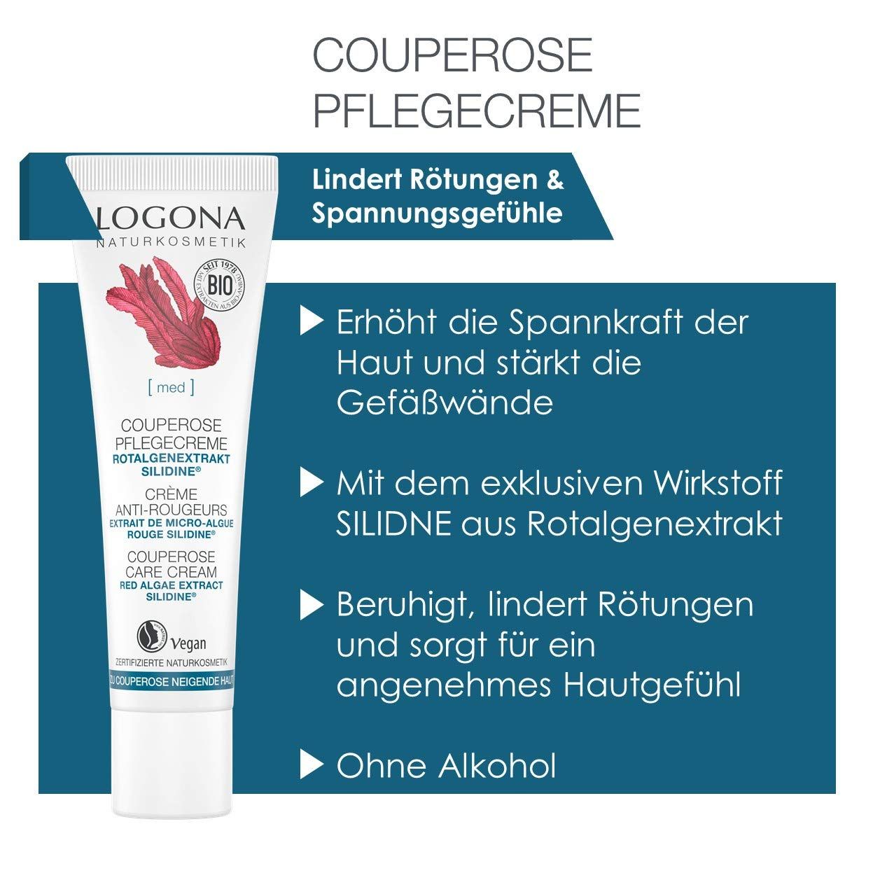 Logona Gesichtspflegeset mit Couperose Serum und 24h Creme für empfindliche Haut
