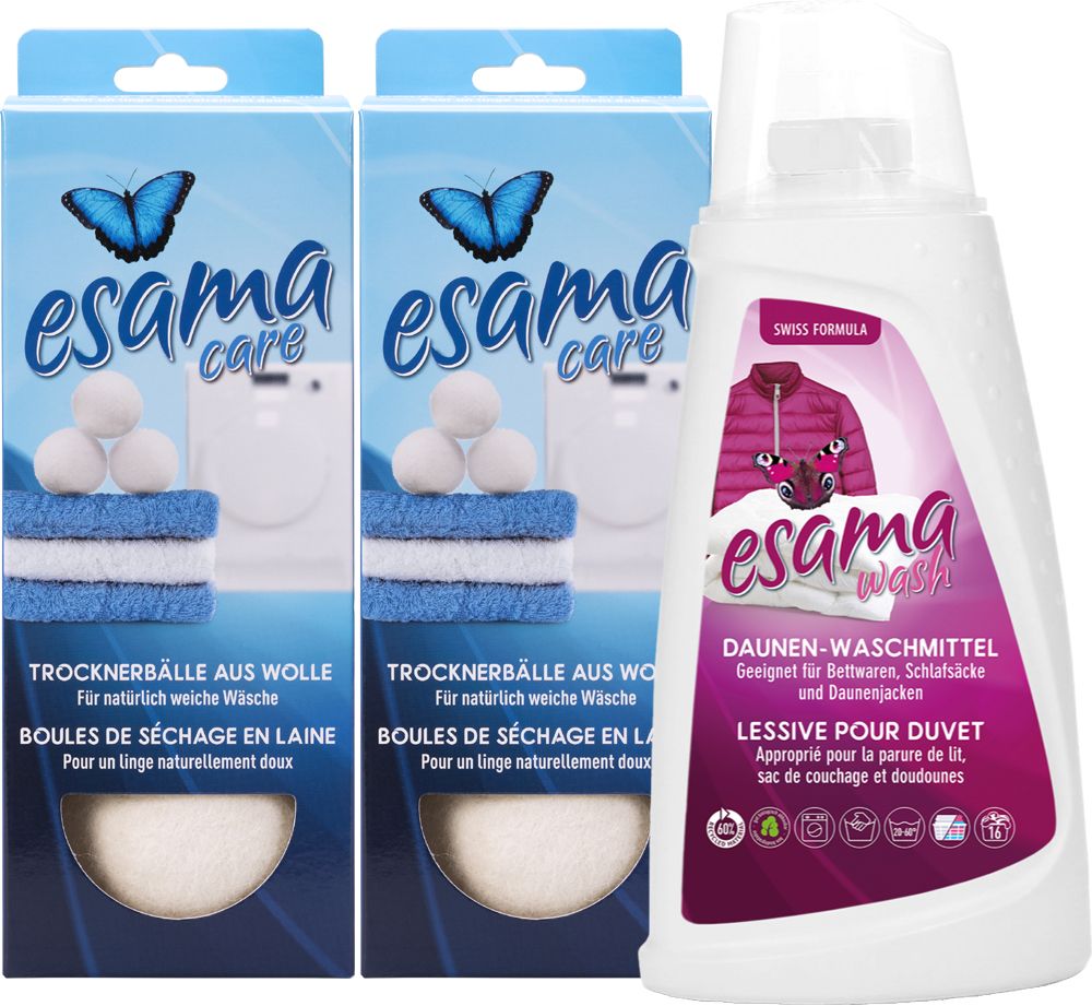 Esama wash Daunenwaschmittel + Trocknerbälle