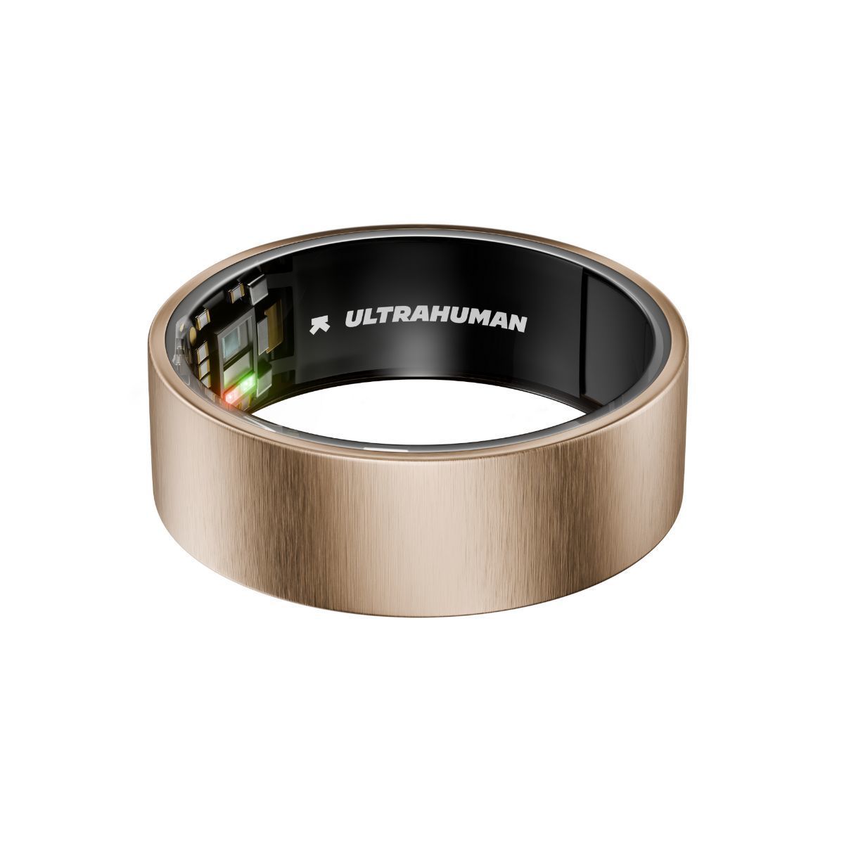 Goldfarbener Ring mit der Aufschrift "ULTRAHUMAN" innen.