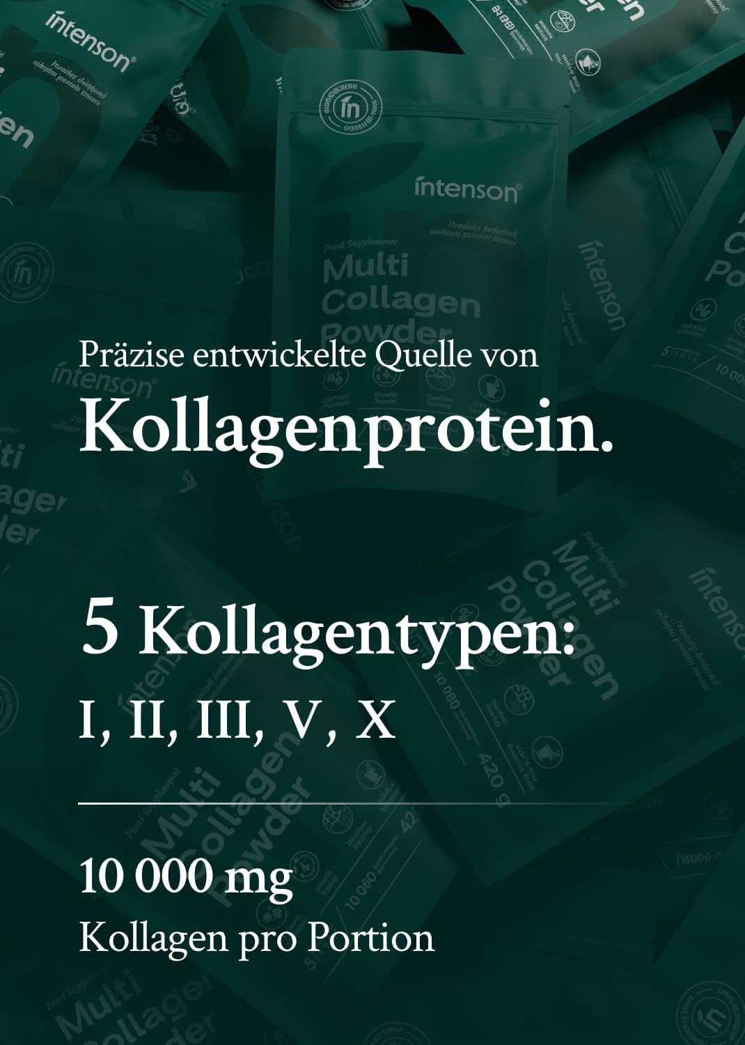 Kollagenpulver in einem Messlöffel.