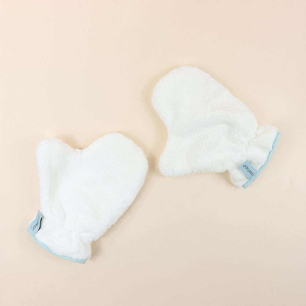 Waschhandschuh weiß, Set