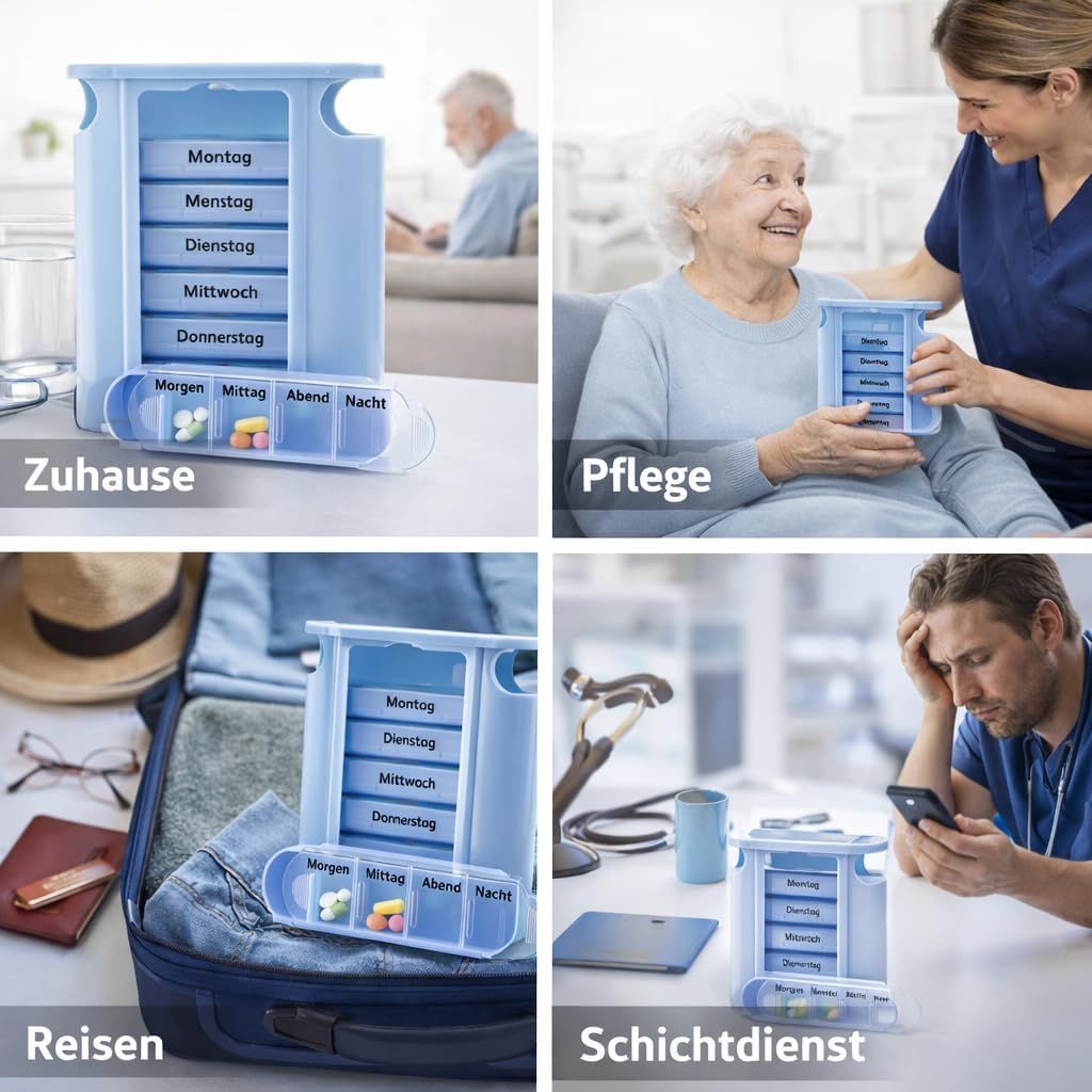 7 Tage Pillenbox Pillendose Tablettenbox Medikamentenbox V2601-6992