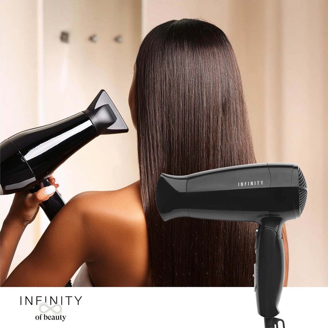 MELISSA Haartrockner mit klappbarem Griff 1600W Schwarz
