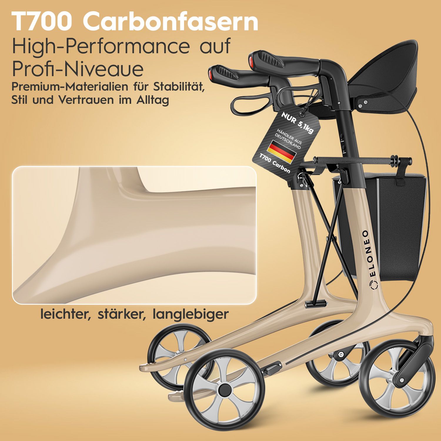 ELONEO Carbon Rollator - M