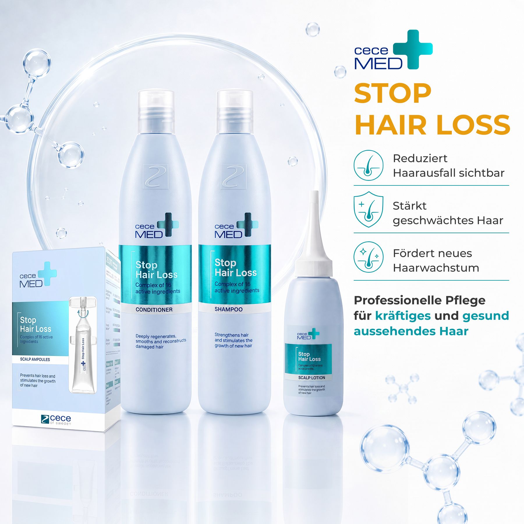 CECE MED Haarserum gegen Haarausfall Repair für Haarwachstum
