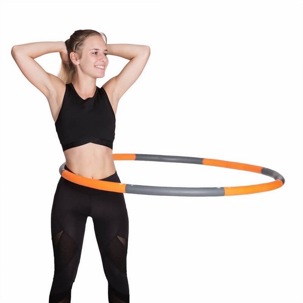 Hoopomania Weight Hoop Schaumstoff-Hula-Hoop | 1,5 kg | Orange/Grau