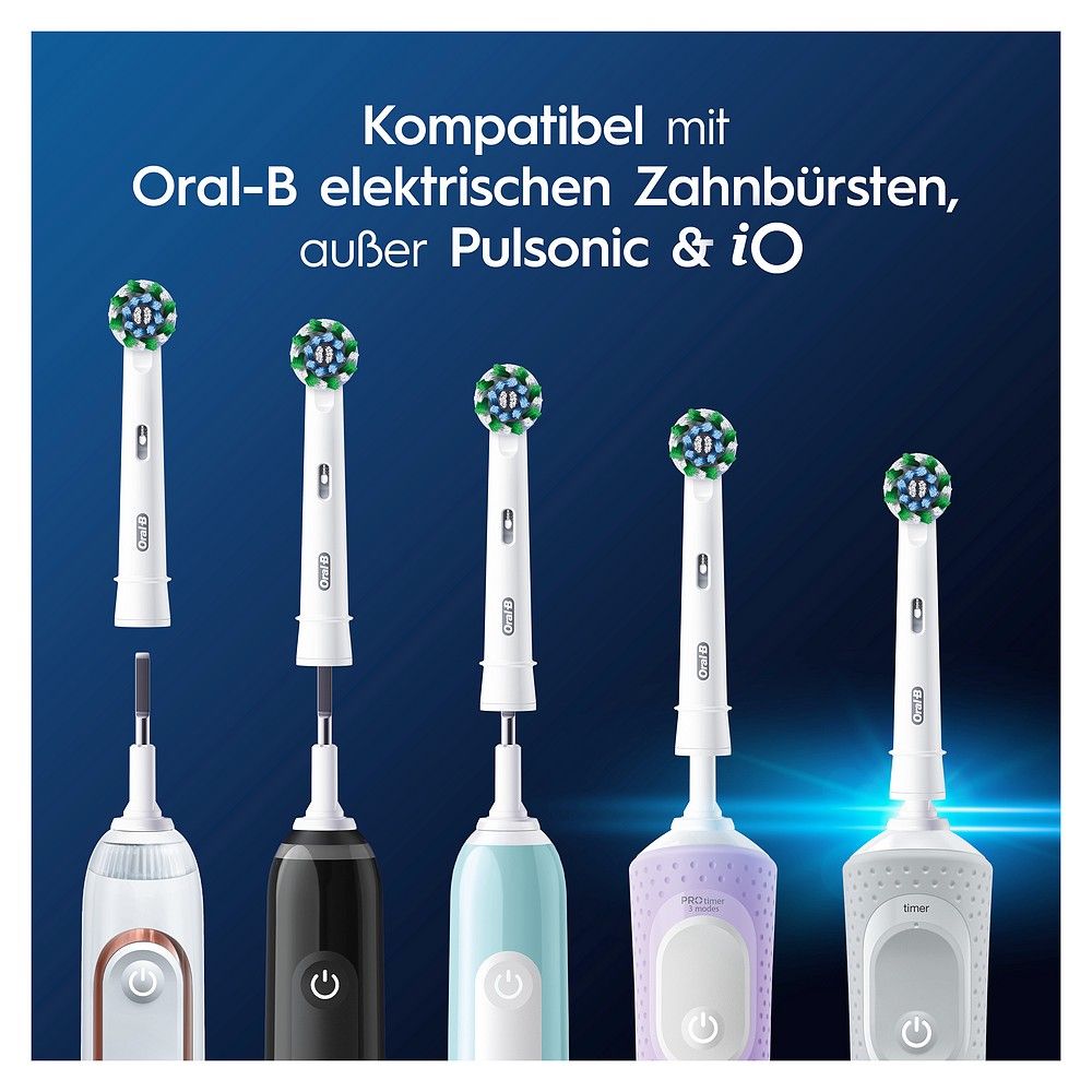 Kompatible Oral-B Aufsteckbürsten für elektrische Zahnbürsten (nicht Pulsonic & iO).