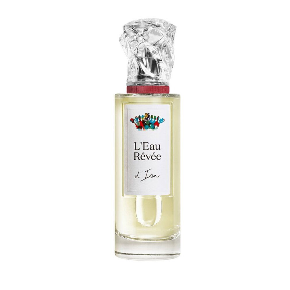 Sisley L'Eau Rêvée d'Isa Eau de Toilette Flakon mit transparentem, strukturiertem Verschluss und rotem Ring.