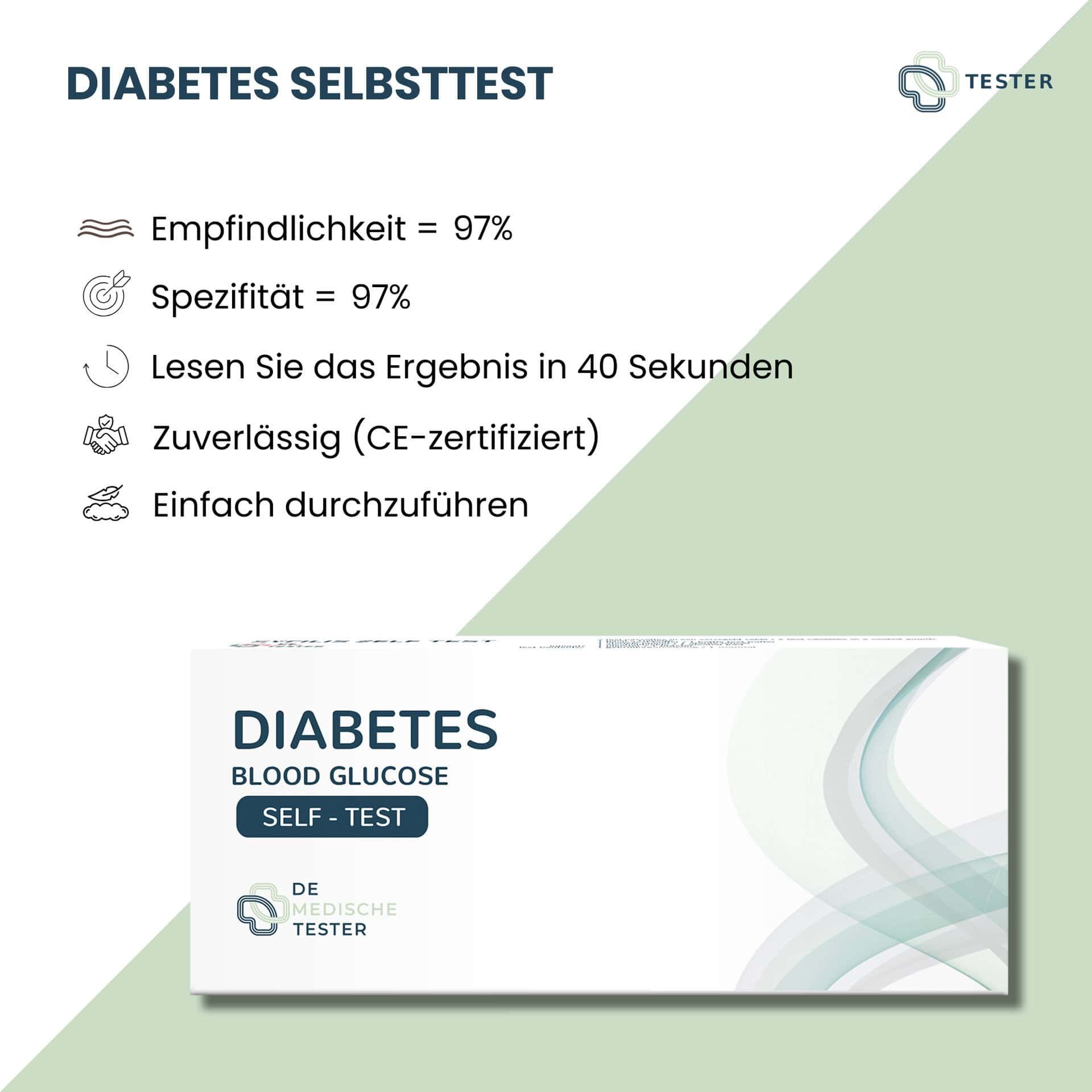 Diabetes Test - Blutzucker Messen - Diabetes für Zuhause - The Tester