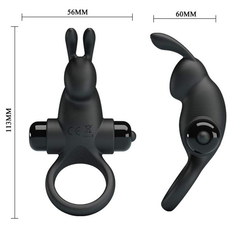 Pretty Love Cockring Rabbit Schwarz